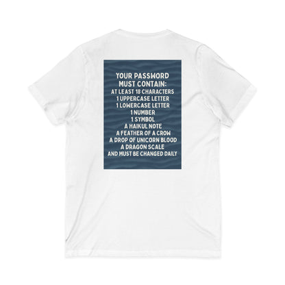 Password Unisex Short Sleeve V-Neck Tee