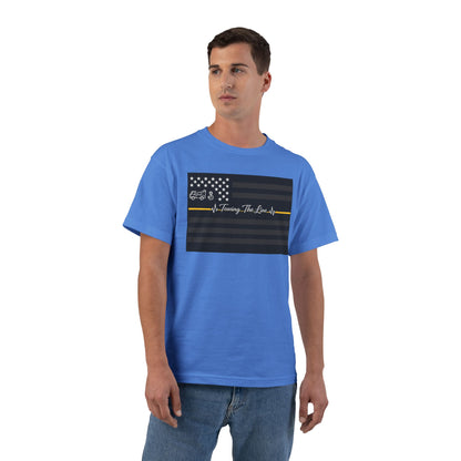 Thin Yellow Line Men's Short-Sleeve Crewneck Tee