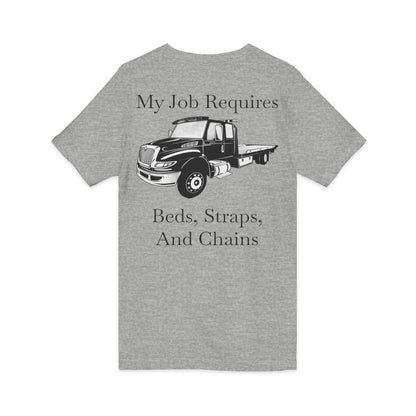 Beds, Straps, And Chains Unisex Short Sleeve V-Neck Tee
