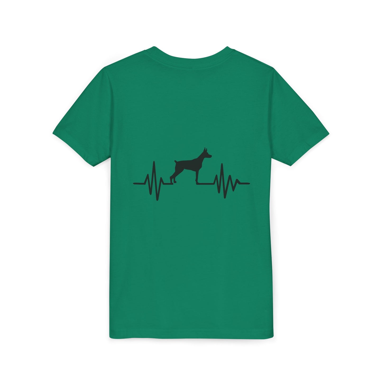 My Heart Beats For Dobermans Youth Unisex Short Sleeve Crewneck Tee