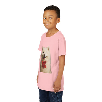 Cupid's Companion Samoyed Youth Unisex Short Sleeve Crewneck Tee