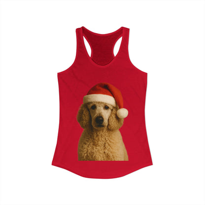 Santa Paws Poodle Women's Racerback Tank