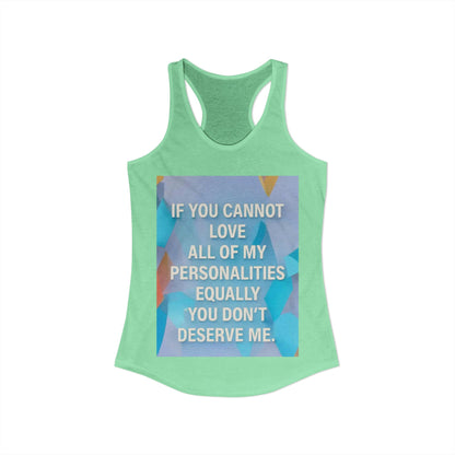 All Of My Personalities Women's Racerback Tank