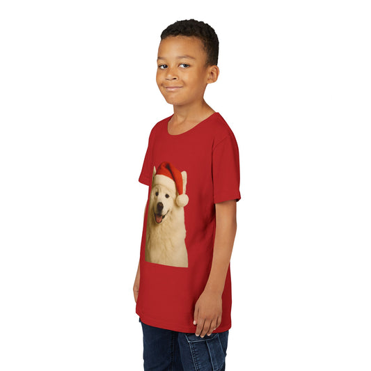 Santa Paws Samoyed Youth Unisex Short Sleeve Crewneck Tee