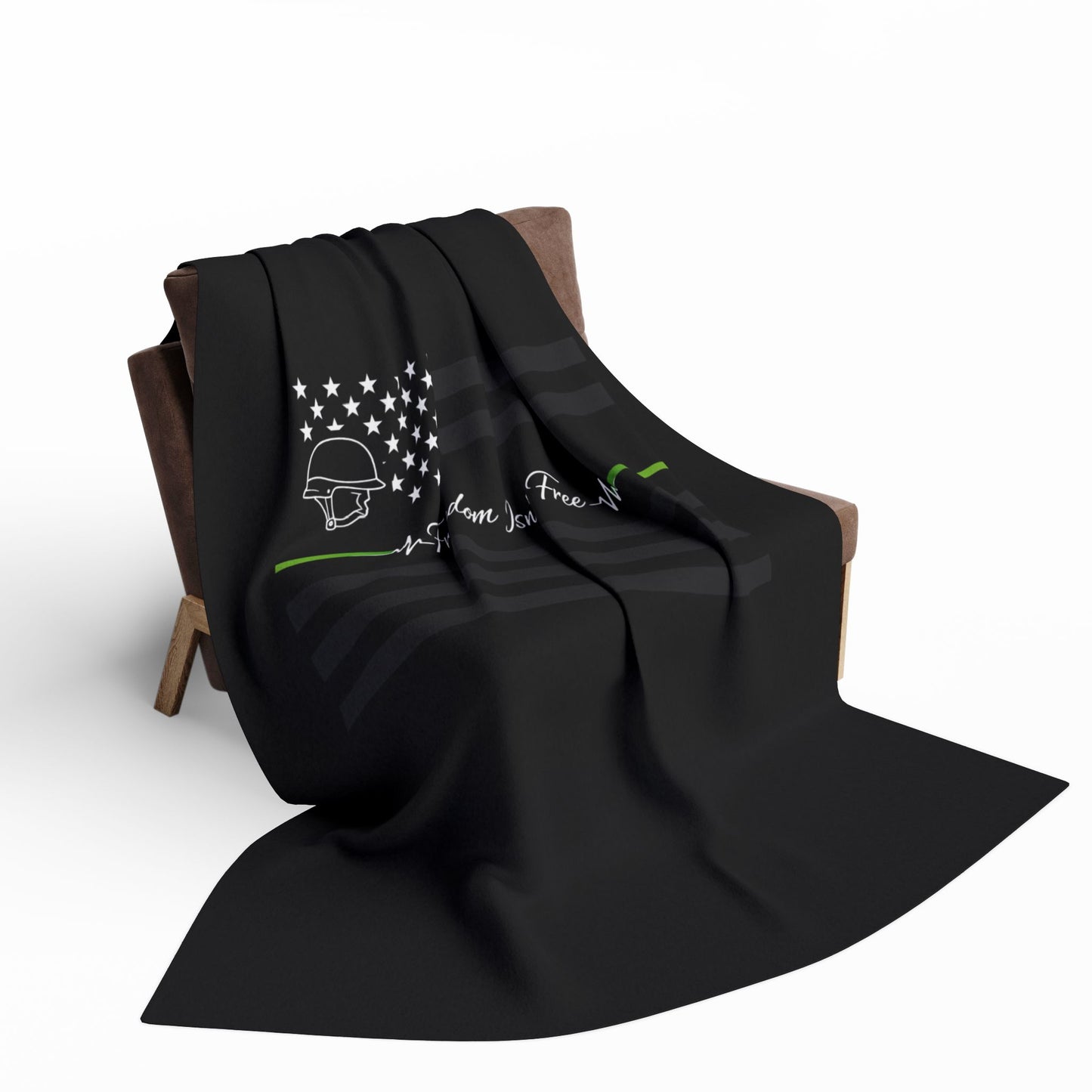 Thin Green Line Arctic Fleece Blanket