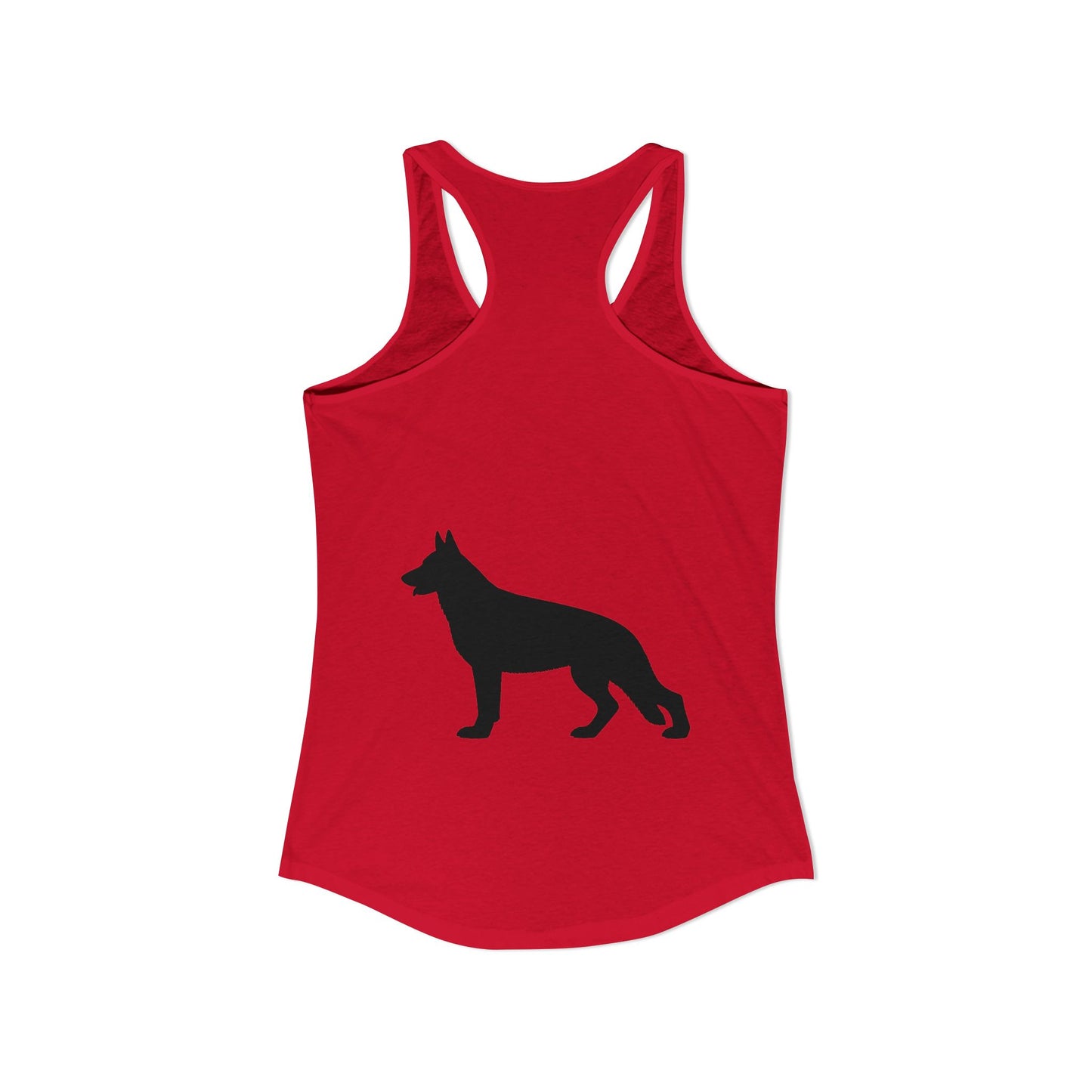 German Shepherd Silhouette Women's Racerback Tank
