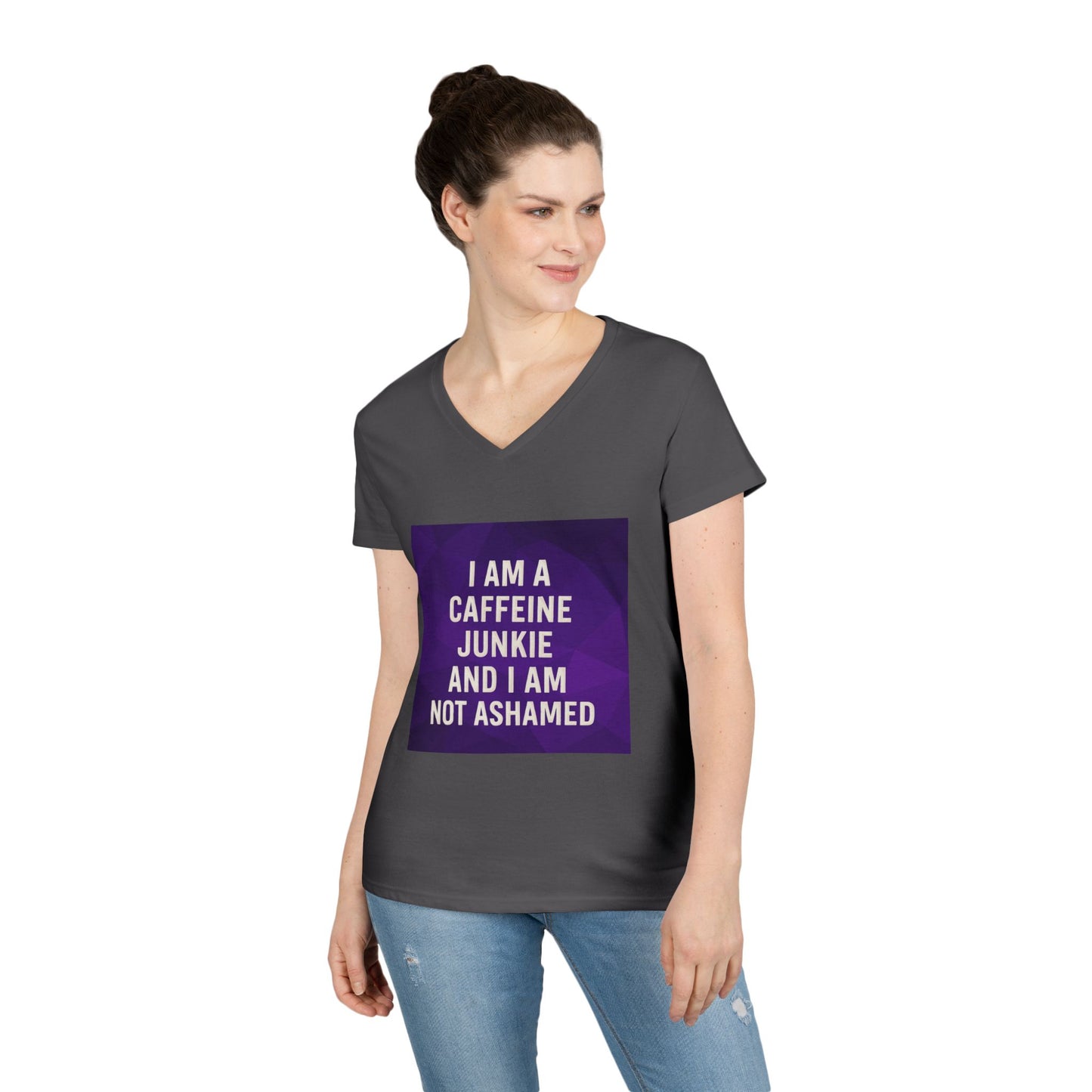 Caffeine Junkie Women's V-Neck T-Shirt