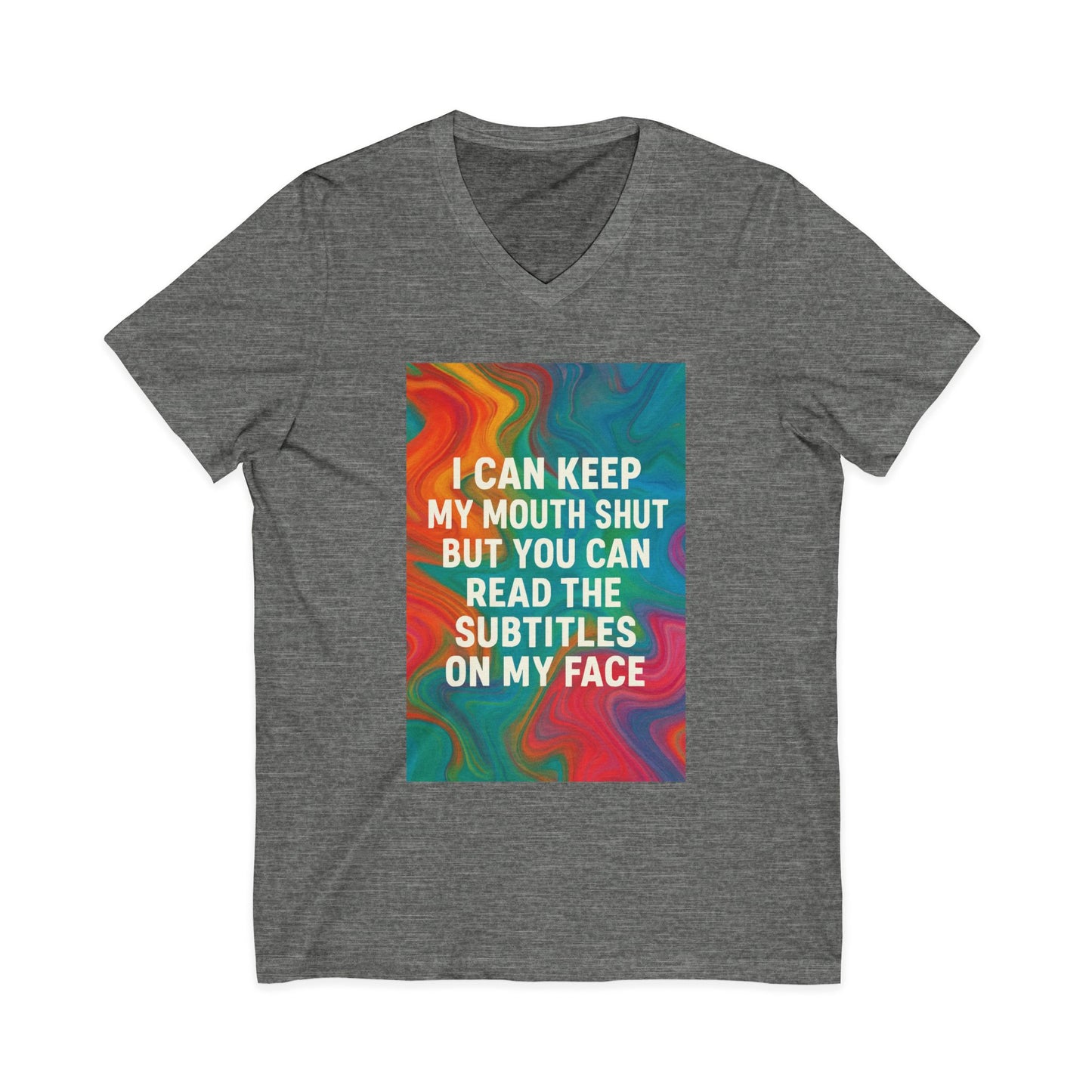 Subtitles Unisex Short Sleeve V-Neck Tee