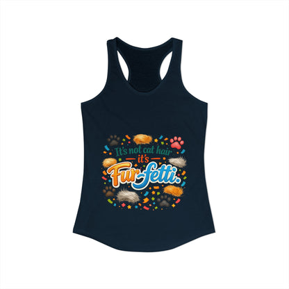 Fur-Fetti Cat Women's Racerback Tank