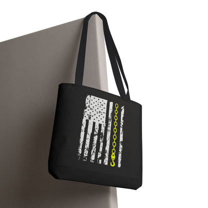 Thin Yellow Line Tote Bag