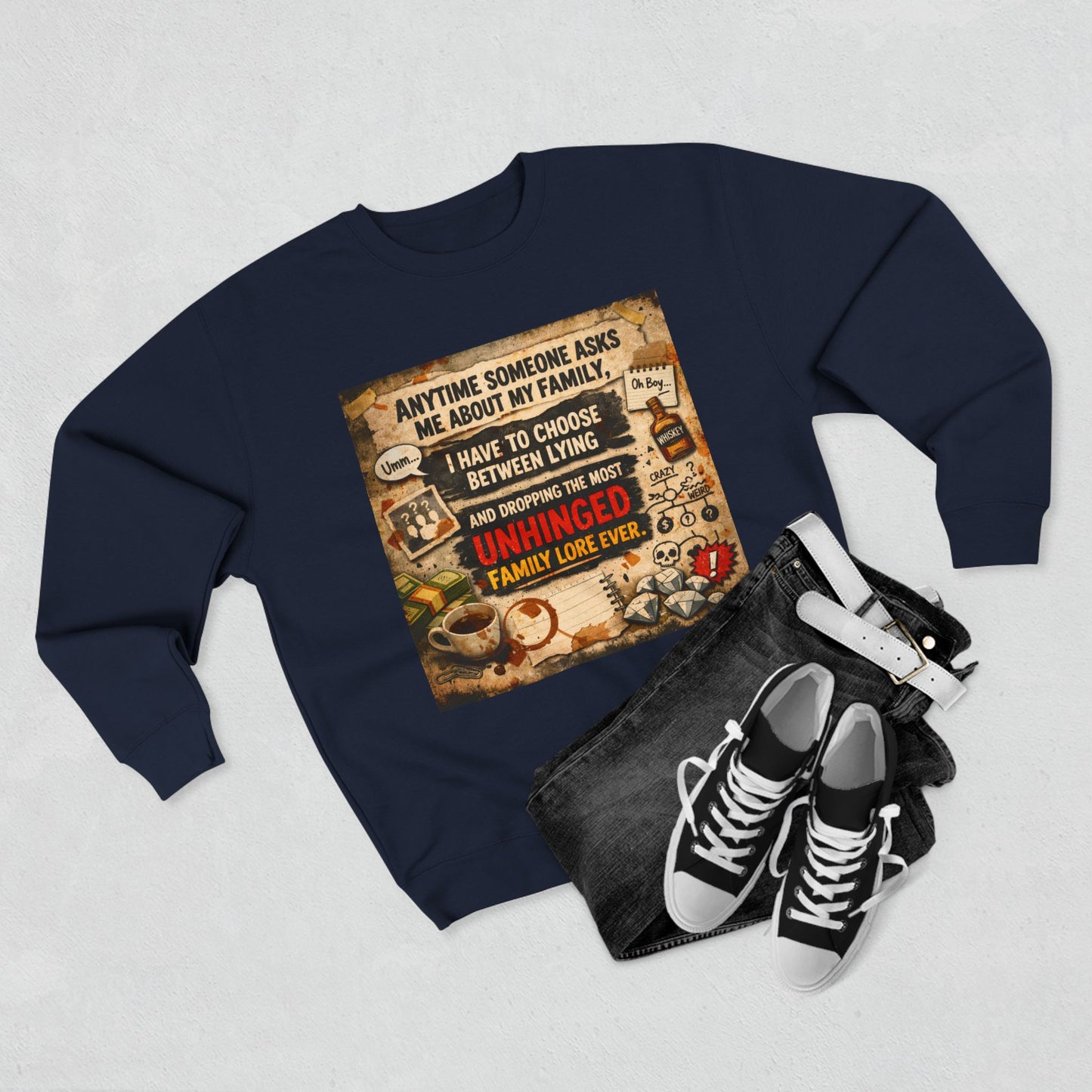 Unhinged Family Unisex Crewneck Sweatshirt