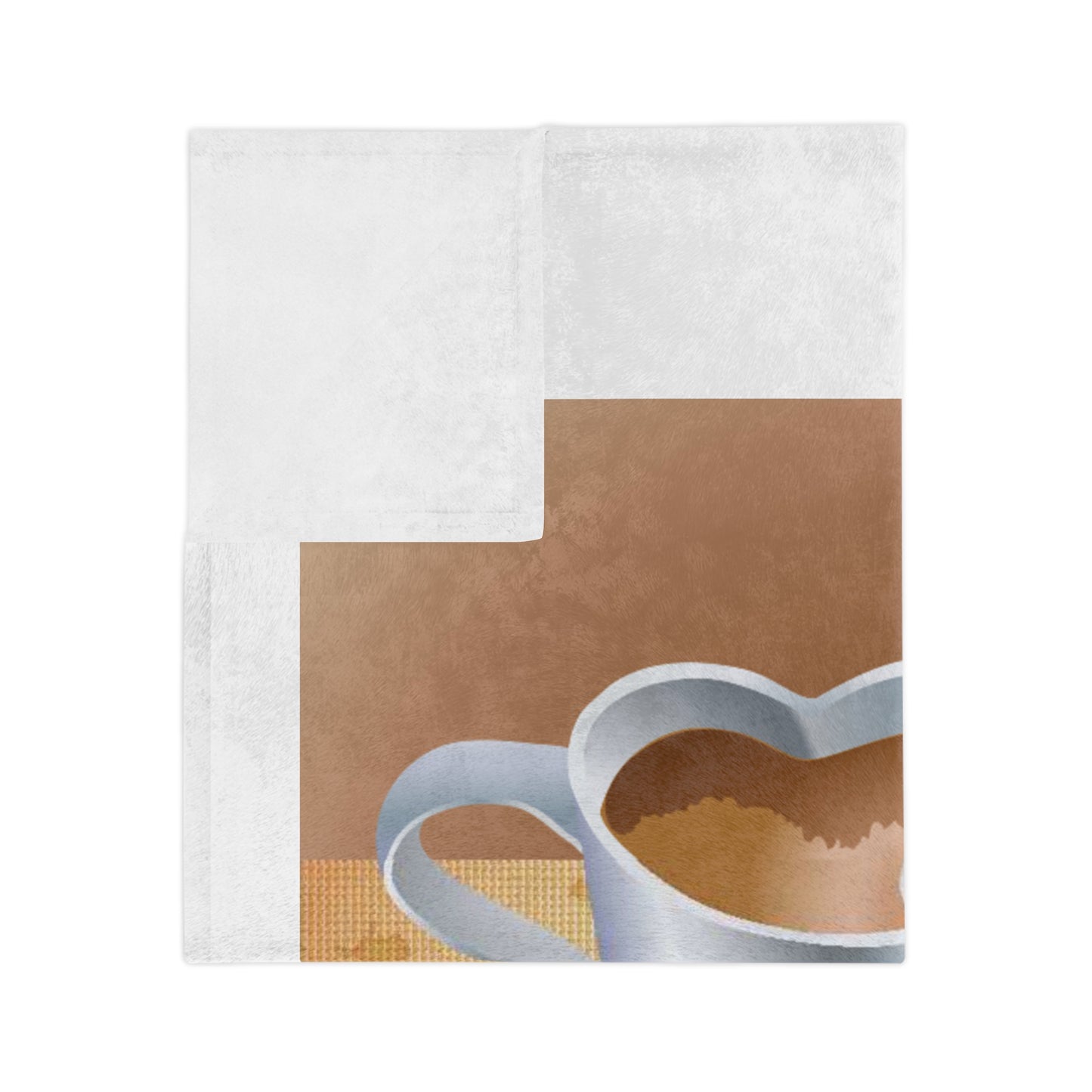 Coffee With Love Velveteen Microfiber Blanket