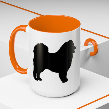 Samoyed Silhouette 2-Tone Coffee Mug