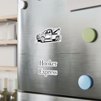 H**ker Express Wheel Lift Tow Truck Vinyl Decal