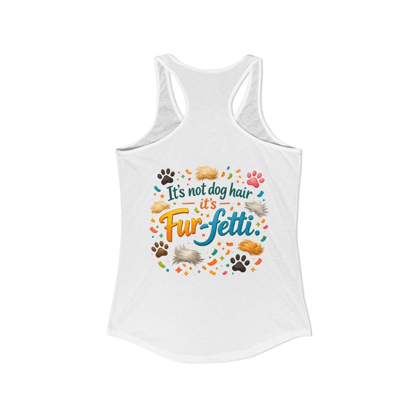 Fur-Fetti Dog Women's Racerback Tank