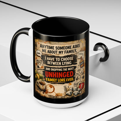 Unhinged Family 2-Tone Coffee Mug