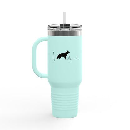 My Heart Beats For German Shepherds Insulated Travel Mug