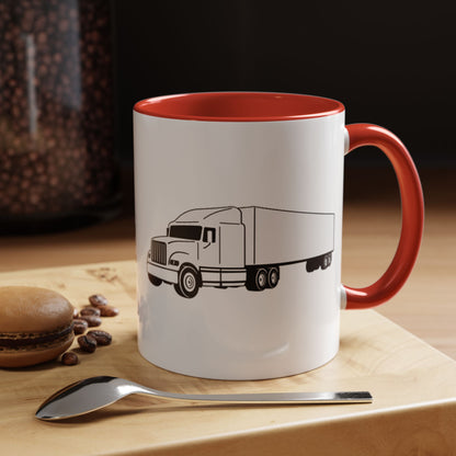 Semi Truck 2-Tone Coffee Mug