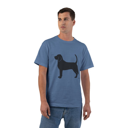 Bloodhound Silhouette Men's Short-Sleeve Crewneck Tee