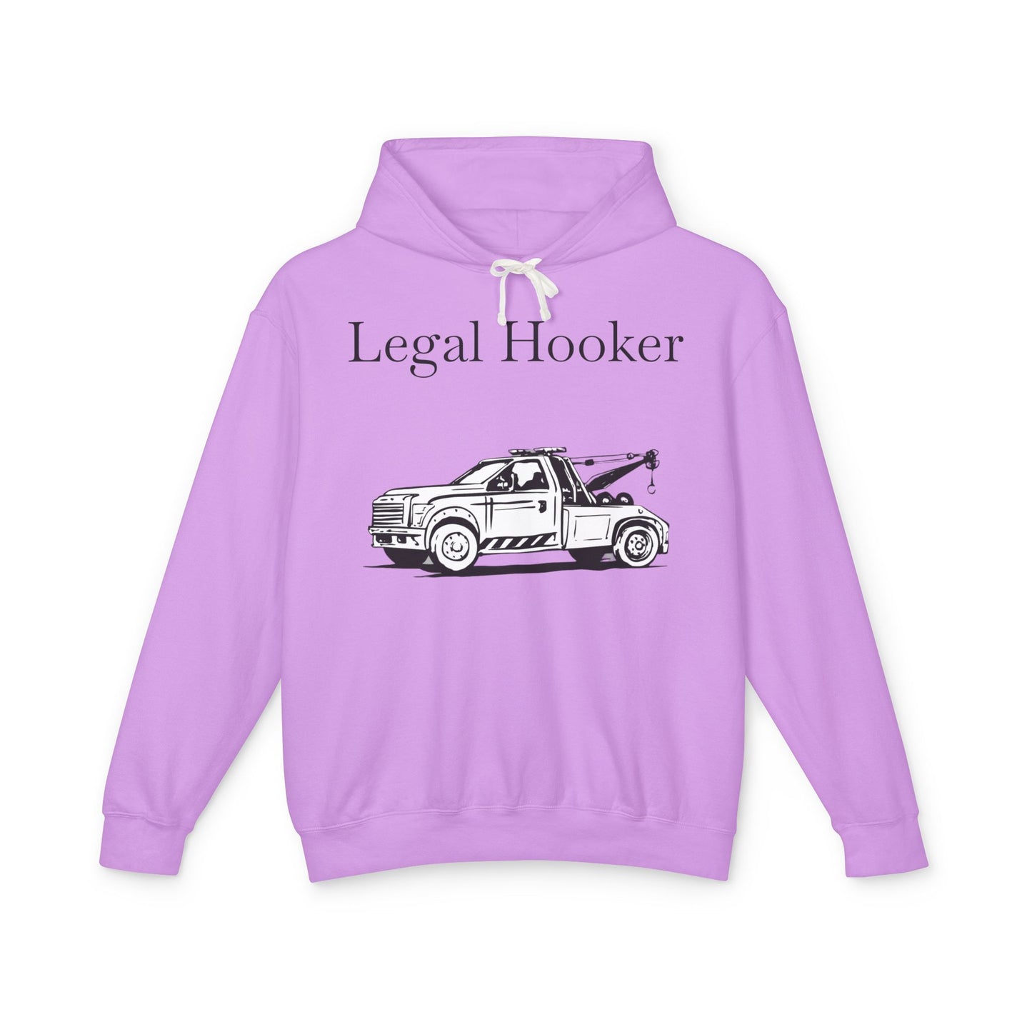 Legal H**ker Wheel Lift Tow Truck Unisex Lightweight Hoodie
