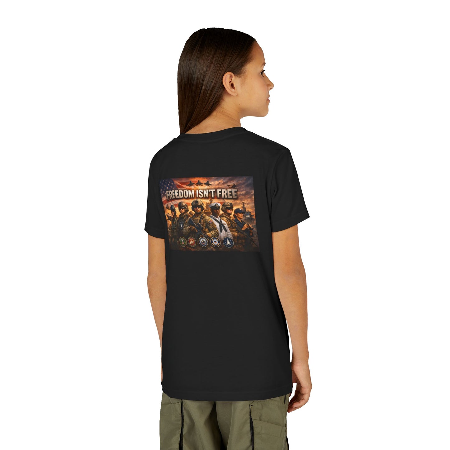 Freedom Isn't Free Youth Unisex Short Sleeve Crewneck Tee