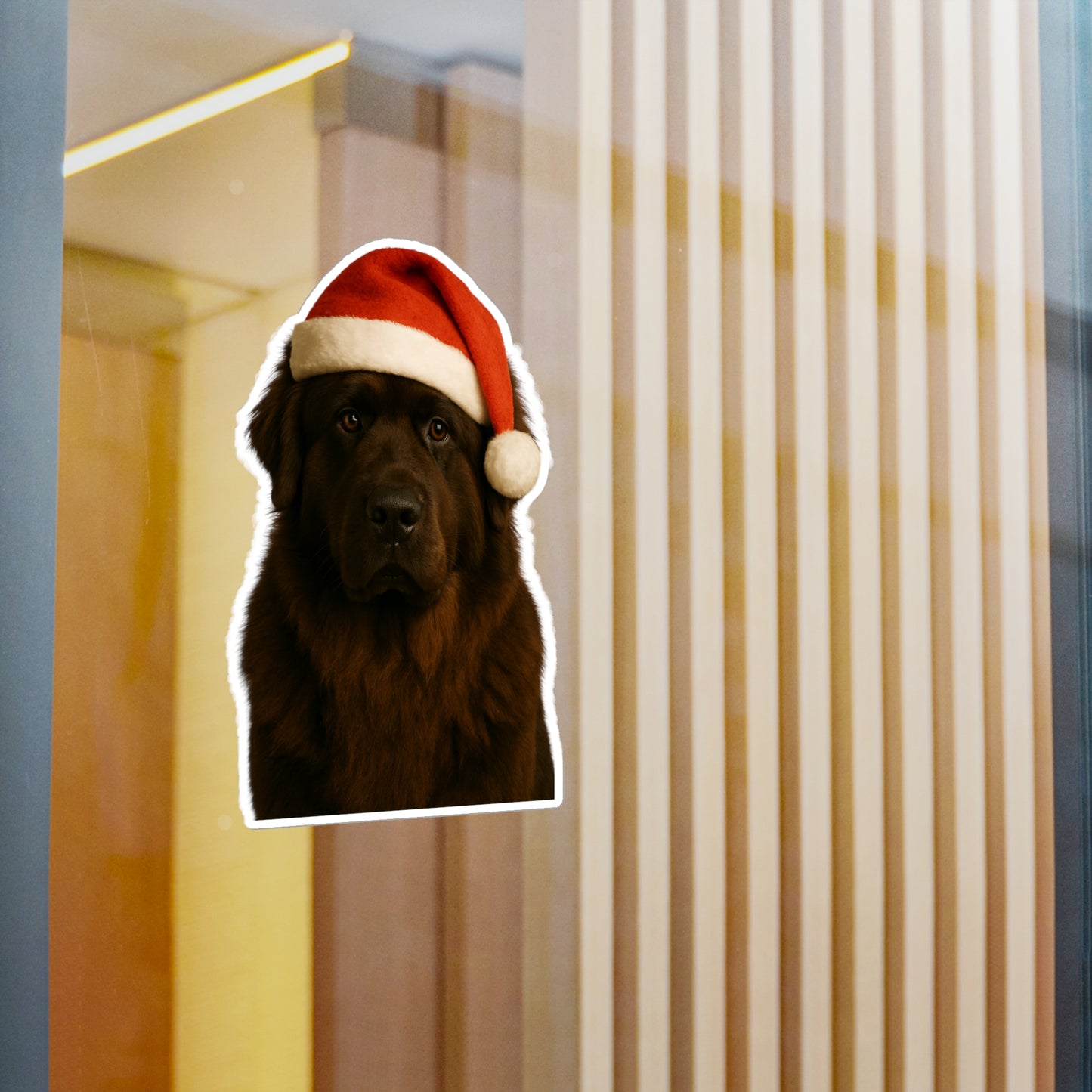 Santa Paws Newfie Vinyl Decal