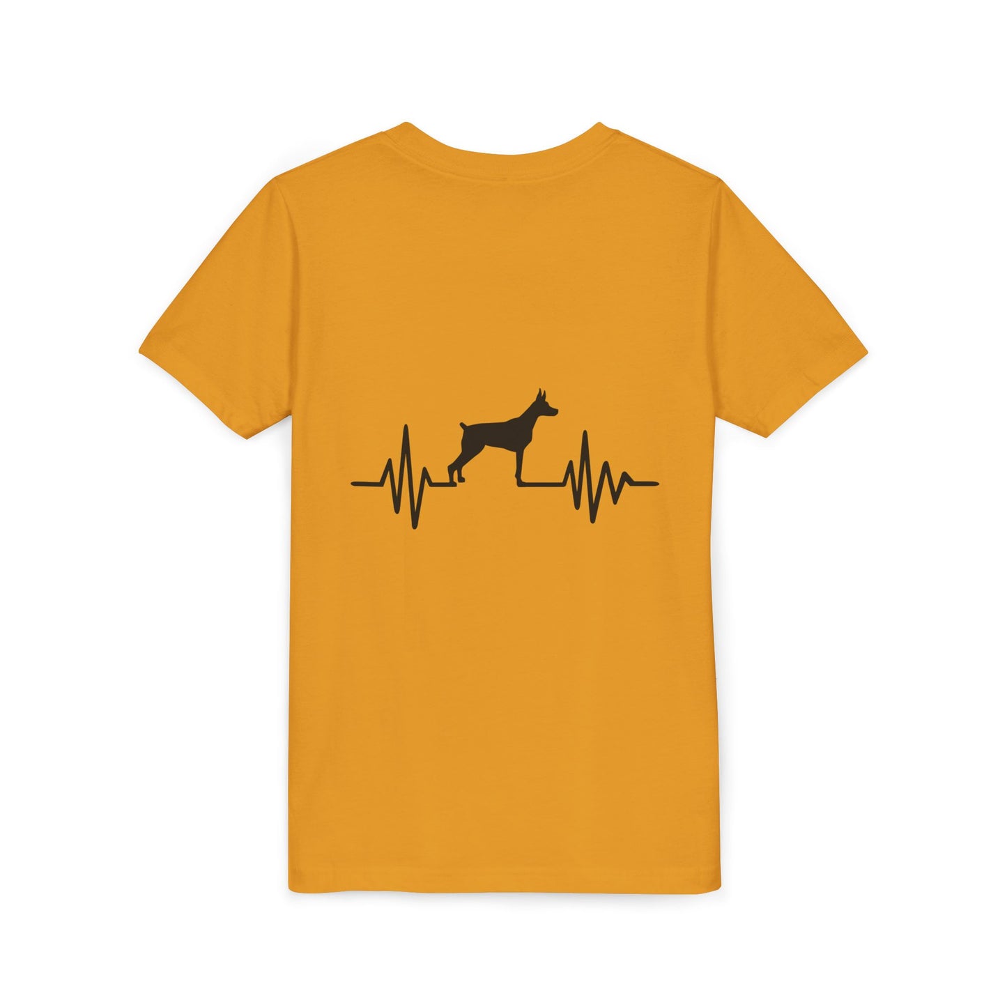 My Heart Beats For Dobermans Youth Unisex Short Sleeve Crewneck Tee