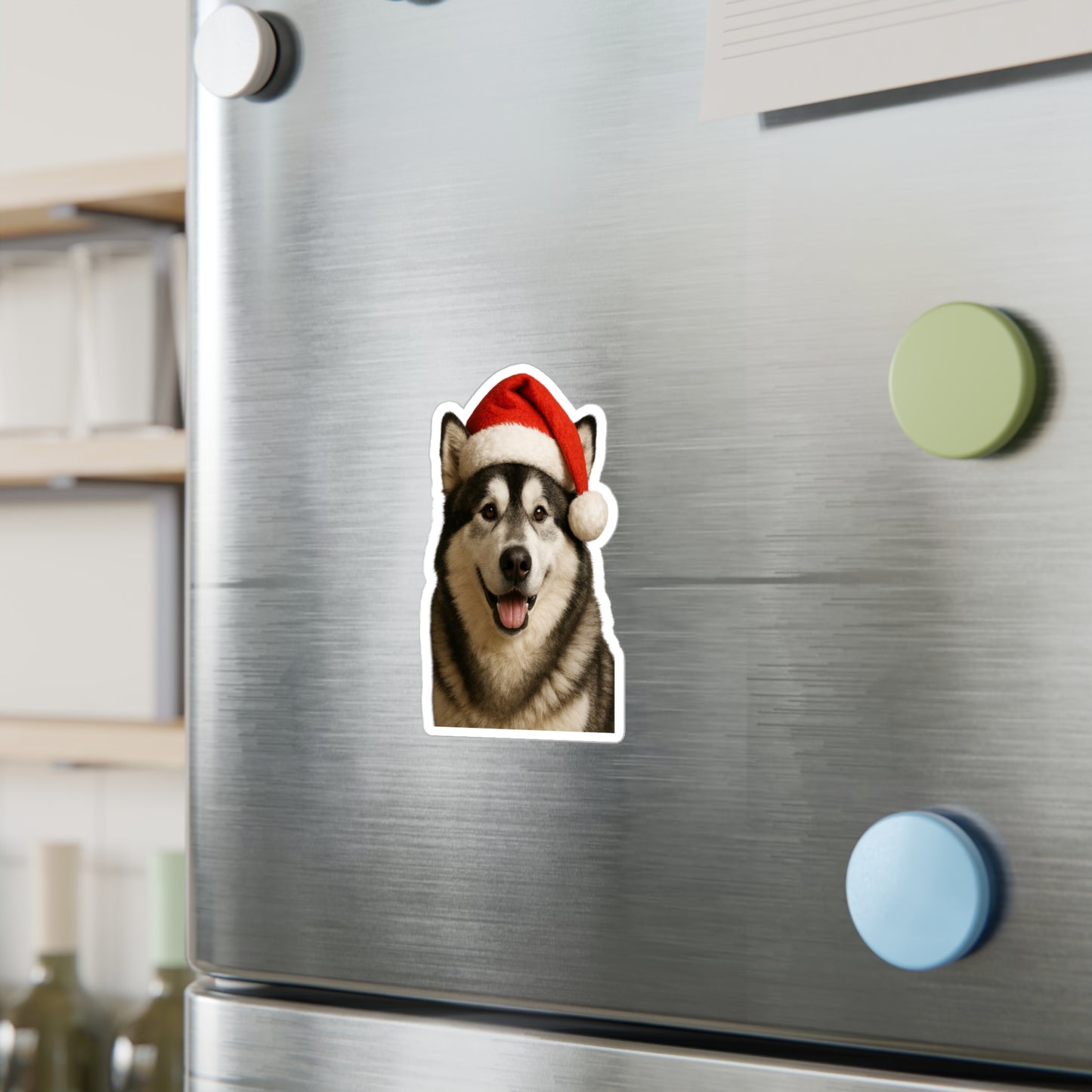 Santa Paws Malamute Vinyl Decal