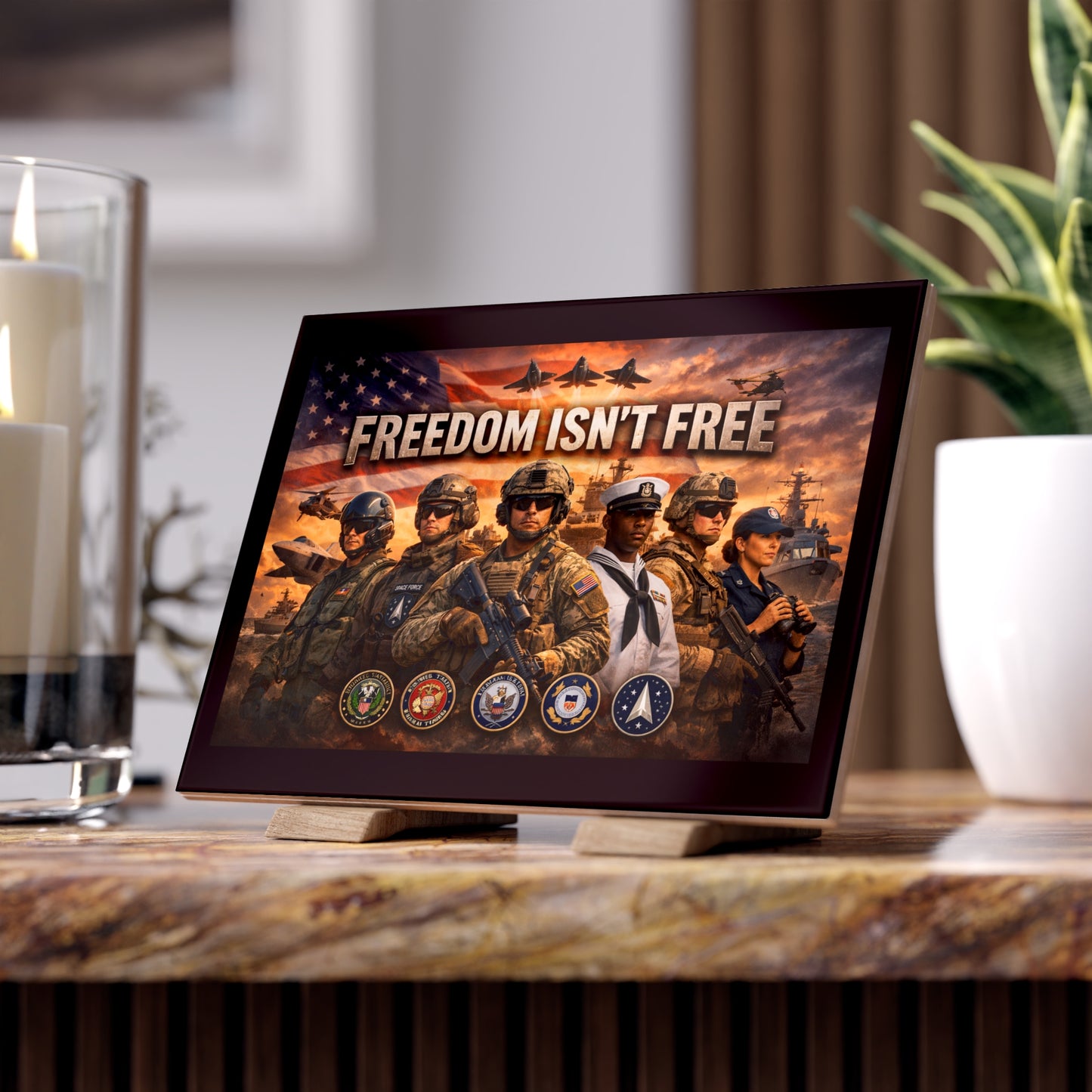 Freedom Isn't Free Ceramic Photo Tile