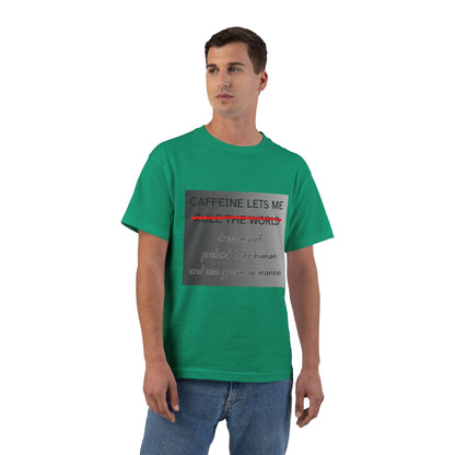 Caffeine Lets Me Men's Short-Sleeve Crewneck Tee