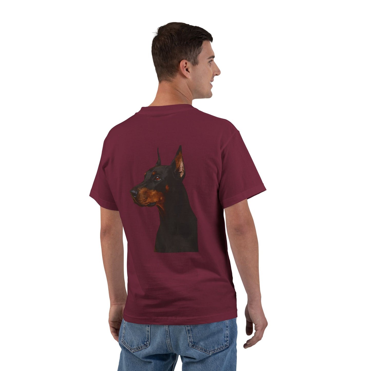 Doberman Head Men's Short-Sleeve Crewneck Tee