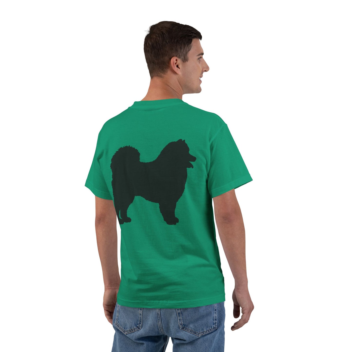 Samoyed Silhouette Men's Short-Sleeve Crewneck Tee