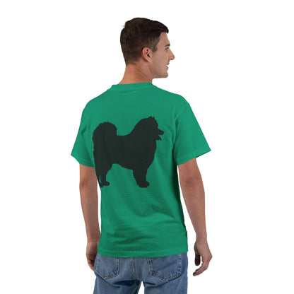 Samoyed Silhouette Men's Short-Sleeve Crewneck Tee