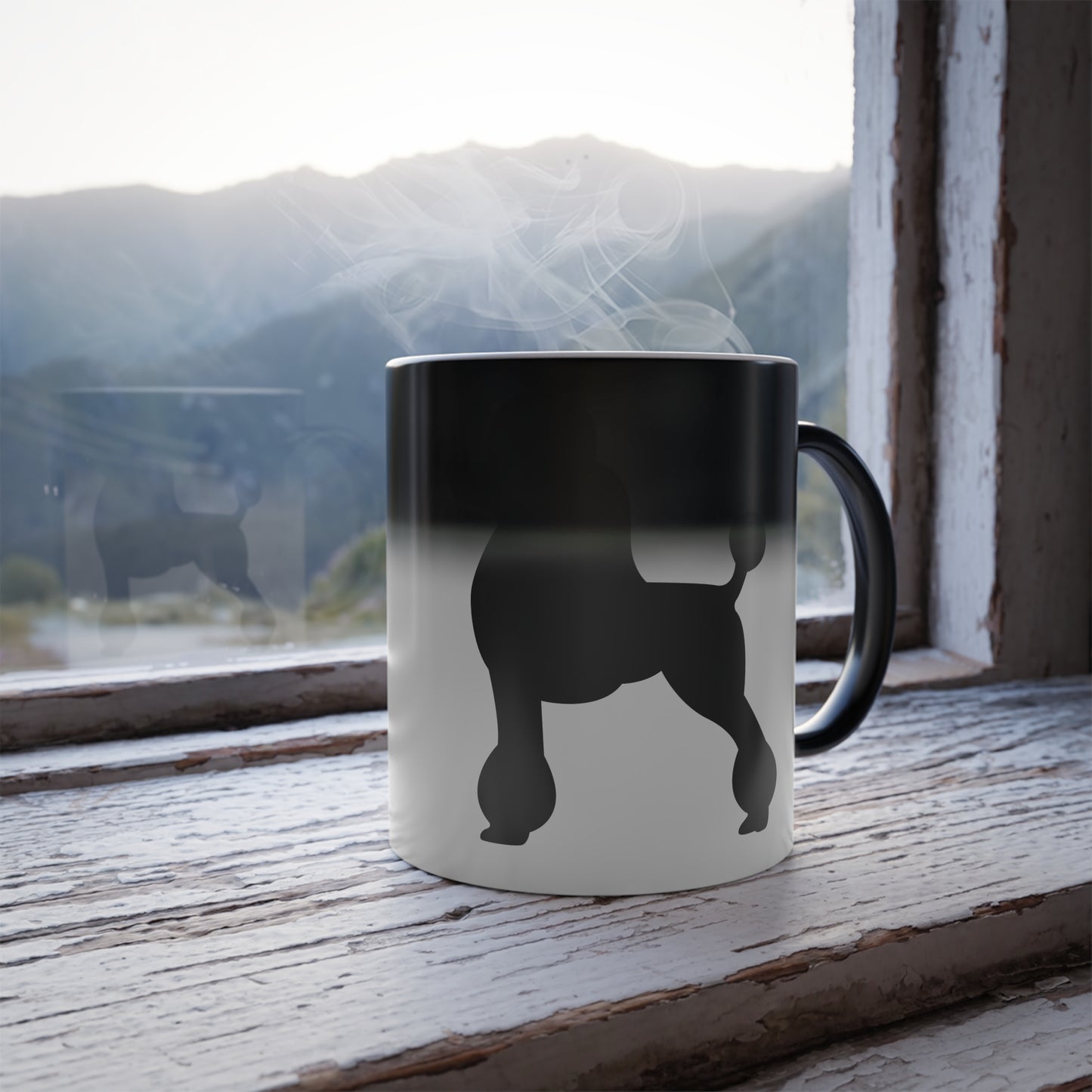 Poodle Silhouette Color Changing Mug
