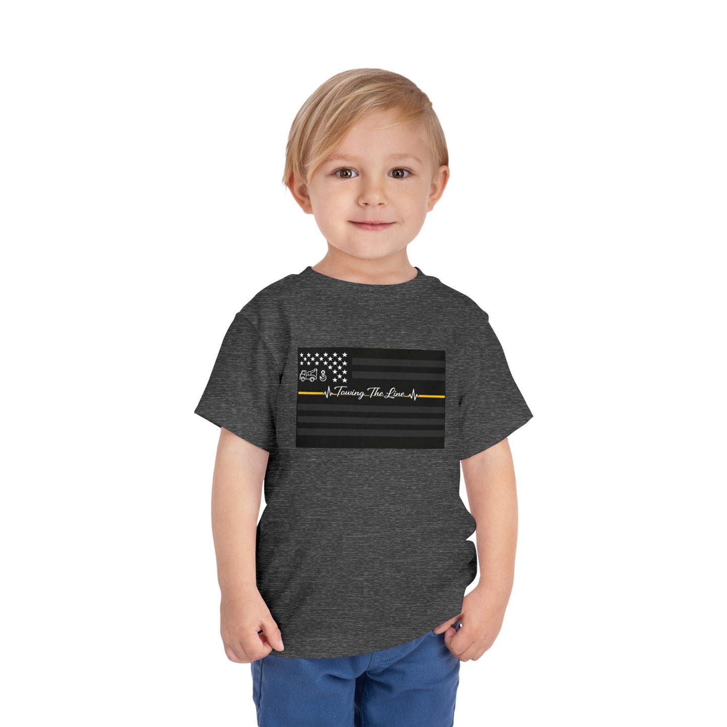 Thin Yellow Line Toddler Unisex Short Sleeve Crewneck Tee