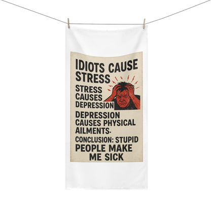 Stupid People Mink-Cotton  Beach Towel