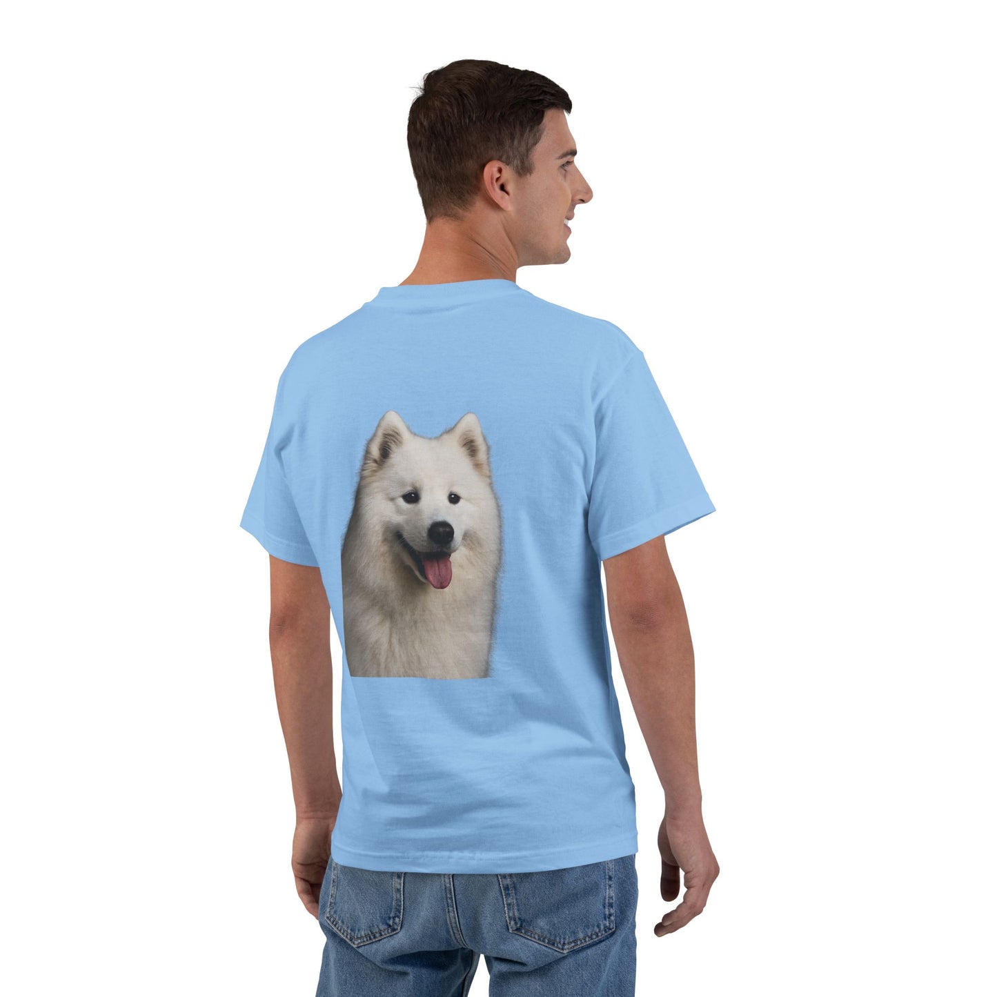 Samoyed Head Men's Short-Sleeve Crewneck Tee