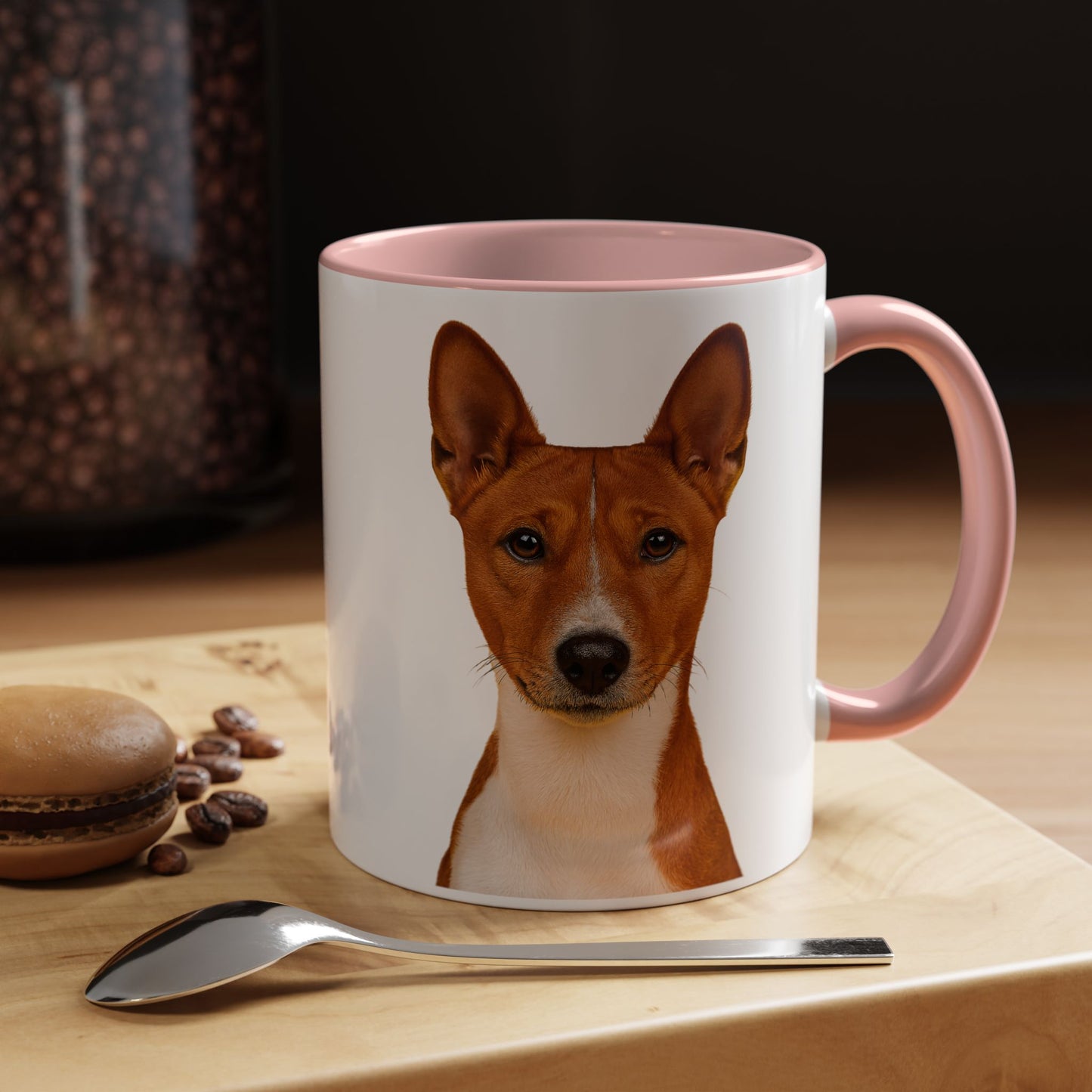 Basenji Head 2-Tone Coffee Mug