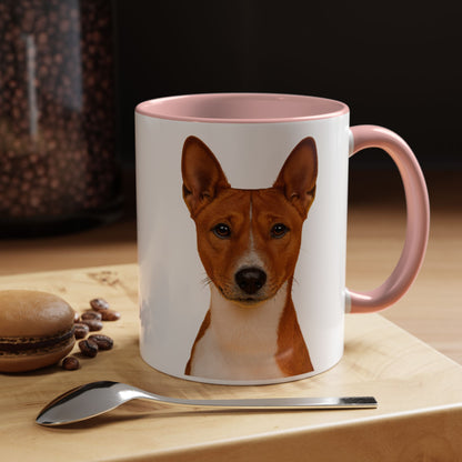 Basenji Head 2-Tone Coffee Mug