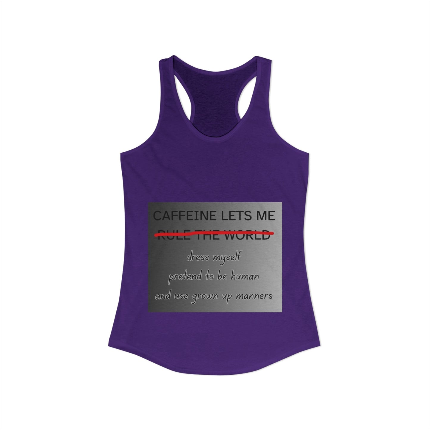 Caffeine Lets Me Women's Racerback Tank