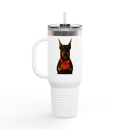 Cupid's Companion Doberman Insulated Travel Mug