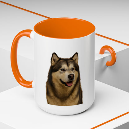 Malamute Head 2-Tone Coffee Mug