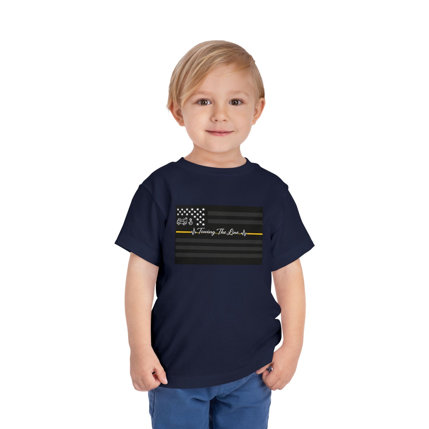Thin Yellow Line Toddler Unisex Short Sleeve Crewneck Tee