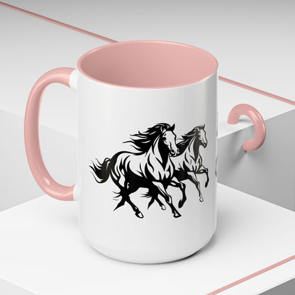 Horsin' Around 2-Tone Coffee Mug