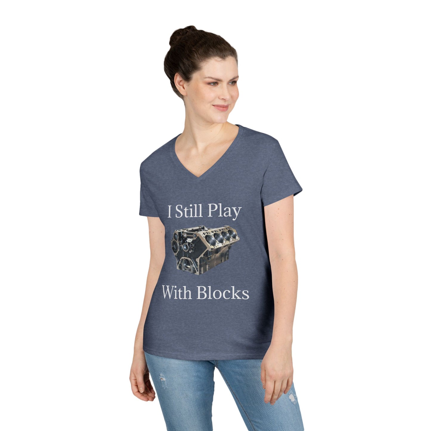 Play With Blocks Women's V-Neck T-Shirt