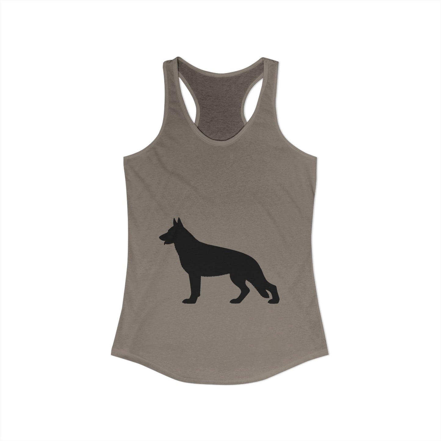 German Shepherd Silhouette Women's Racerback Tank