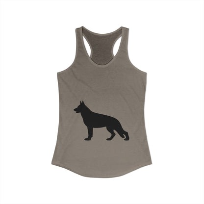 German Shepherd Silhouette Women's Racerback Tank