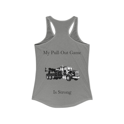 Pull Out Heavy Tow Truck Women's Racerback Tank