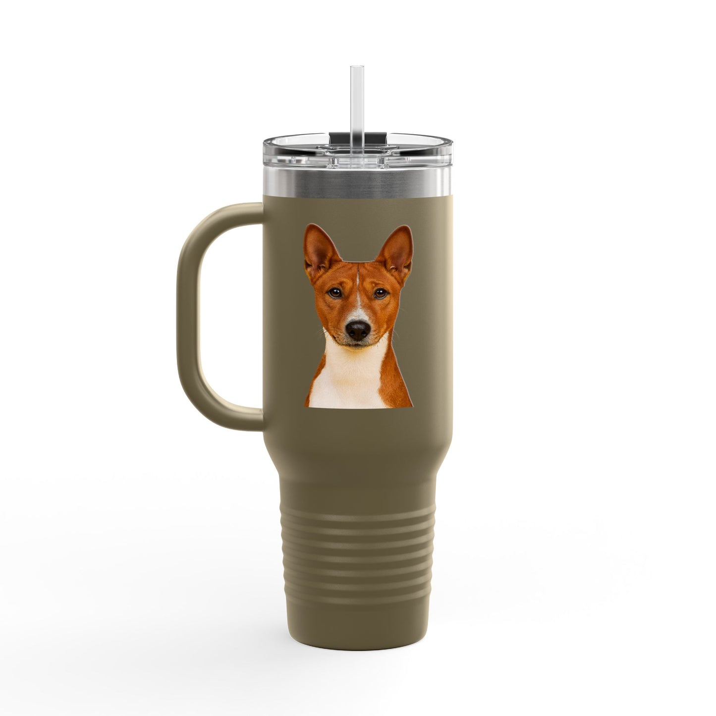 Basenji Head Insulated Travel Mug