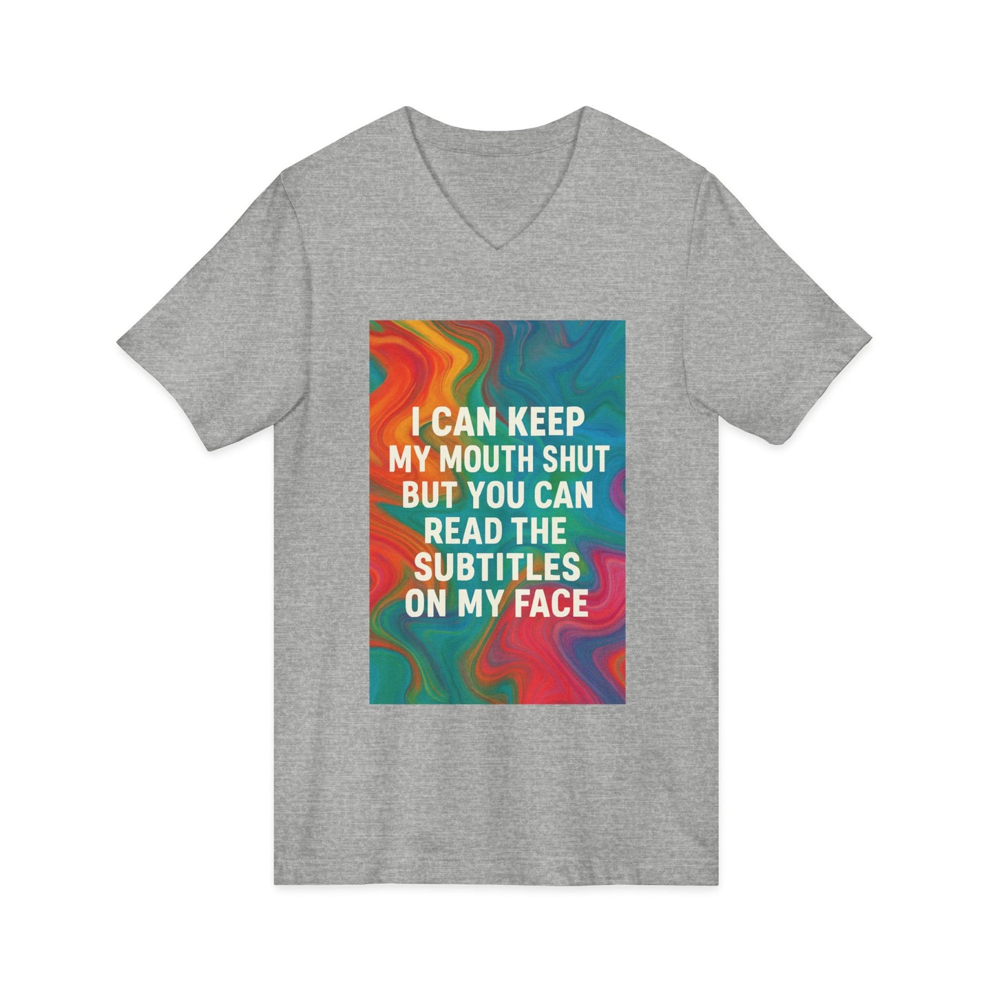 Subtitles Unisex Short Sleeve V-Neck Tee